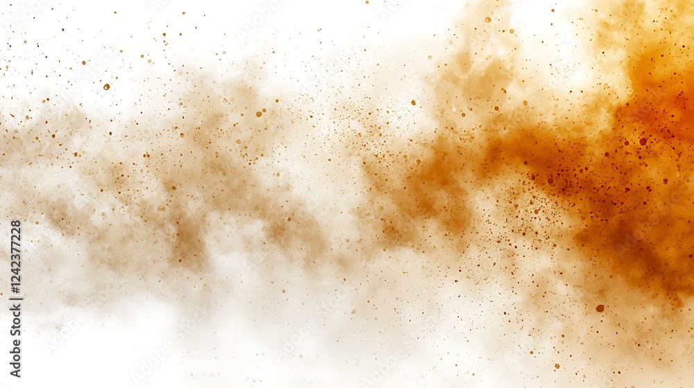 Poster an abstract texture of dust particles and grains on a white background, perfect for creating a vinta