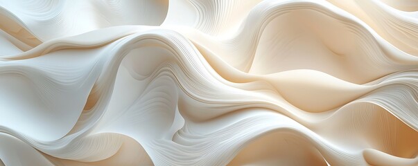 An abstract, wavy white background with smooth undulating lines, perfect for soft and elegant designs.