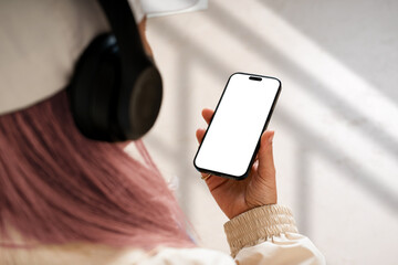 Blank Smartphone Screen in Hand