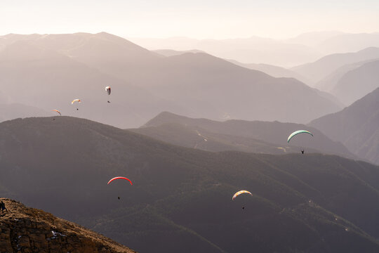 Paragliding in the Pyrennees