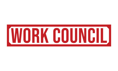 WORK COUNCIL Red rubber stamp on white background. WORK COUNCIL stamp sign. WORK COUNCIL stamp.