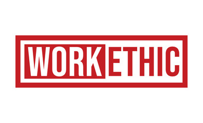 WORK ETHIC Red rubber stamp on white background. WORK ETHIC stamp sign. WORK ETHIC stamp.