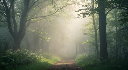 Obraz premium The Enchanted Woods Generative AI