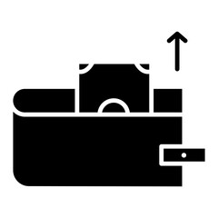 Simple Money Glyph Icon – Minimalist Financial Symbol