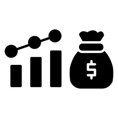 Simple Money Glyph Icon – Minimalist Financial Symbol