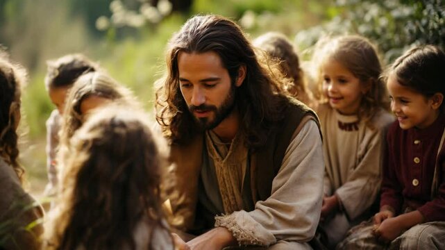 Jesus among children	
