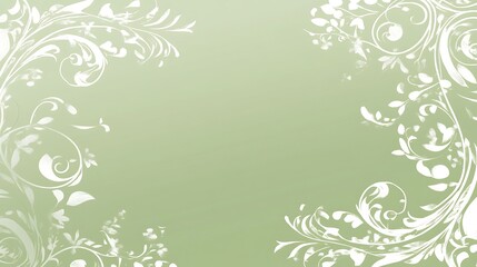 Obraz premium Green floral background, design, invitation