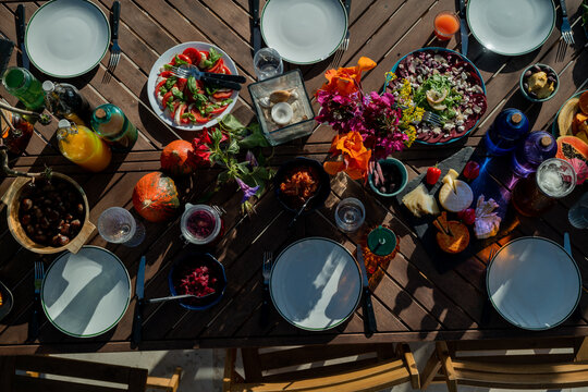 An autumn table setting 