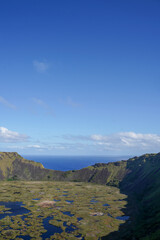 Rano Kau Volcano Crater Lake, Rapa Nui National Park, Easter Island, Chile