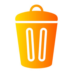 trash can Gradient icon