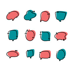Set quote shape illustration design template.