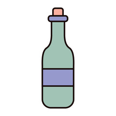 vector illustration flat design vintage bottle.