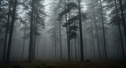 Obraz premium Cinematic Forest Escape Generative AI 