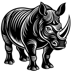 Fototapeta premium rhino isolated on white background