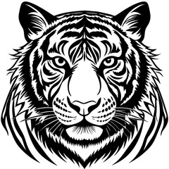 tiger head vector