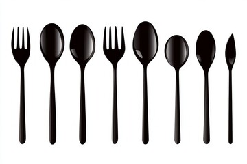 Stylish Black Cutlery Set - Modern Dining Utensils