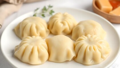 Ukrainian Vareniki Dumplings Mashed Potato Filling Delicious Cuisine