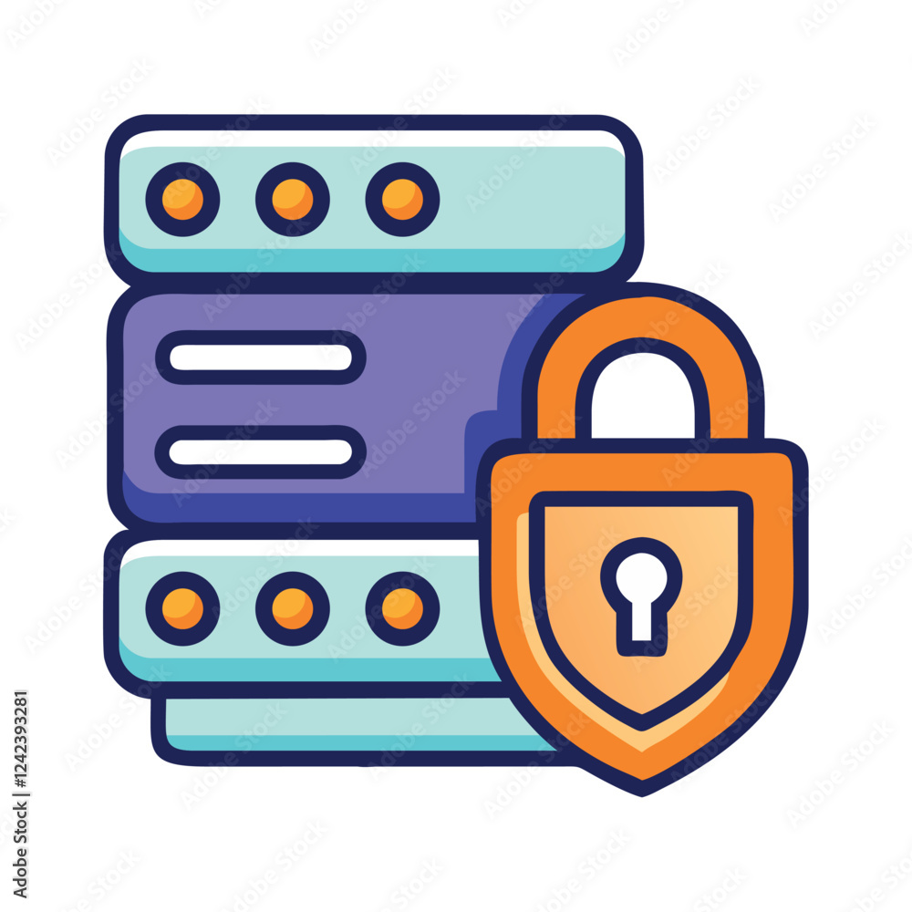 Poster server data security icon