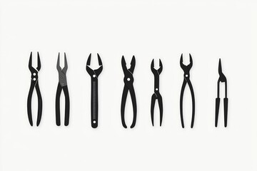 Collection of Black Tools - Pliers and Wrenches