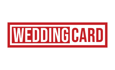 WEDDING CARD Red rubber stamp on white background. WEDDING CARD stamp sign. WEDDING CARD stamp.