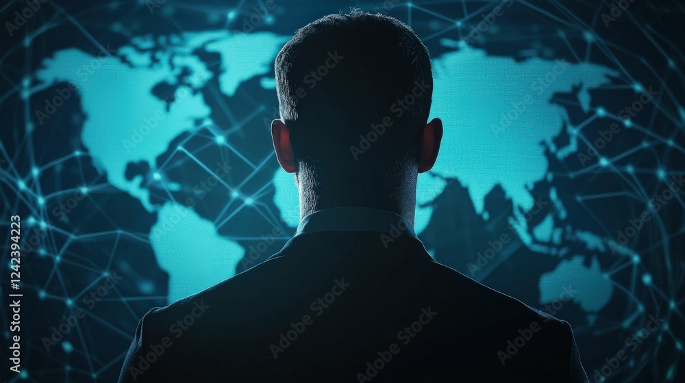 Poster cybersecurity operations hacking team monitors enemy nation global network digital surveillance high