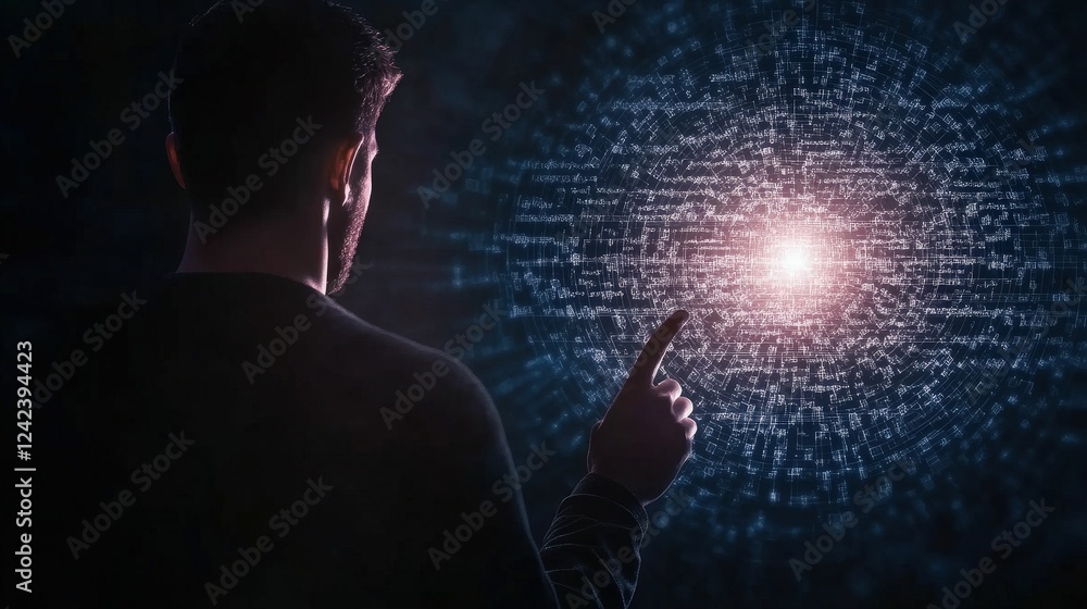Aufkleber stealthy hacker infiltrates secure government system digital realm cybersecurity dark environment fi