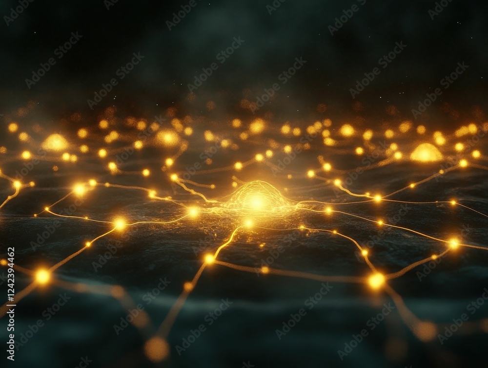 Aufkleber botnet attack visualization cybersecurity digital artwork abstract environment close-up view threat 
