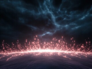 Visual representation of a botnet attack cyber space digital technological environment abstract viewpoint cybersecurity concept