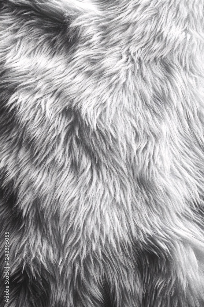 Leinwandbilder white fur texture is creating an interesting visual effect with its delicate fibers