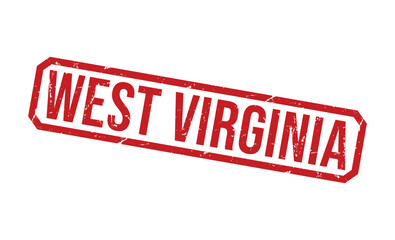 WEST VIRGINIA Red rubber stamp on white background. WEST VIRGINIA stamp sign. WEST VIRGINIA stamp.