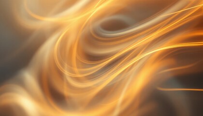 Obraz premium Abstract swirling orange and yellow light patterns