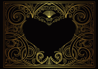 アラベスクのハートフレーム