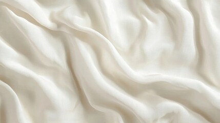 Obraz premium Elegant cream fabric with soft folds and smooth texture