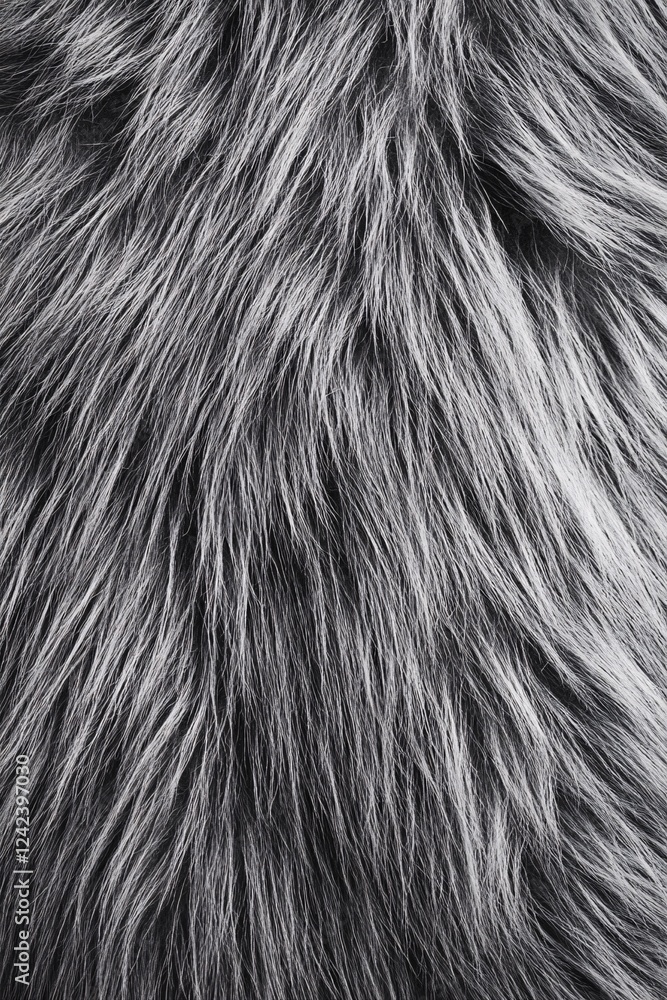 Aufkleber fluffy black and white fur creating a captivating backdrop