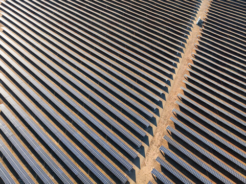 Endless rows of solar panels