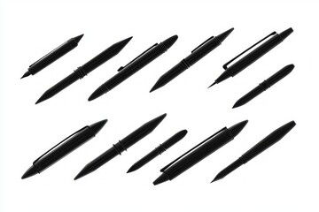 Elegant Collection of Black Pens - Stylish Writing Utensils for Modern Design