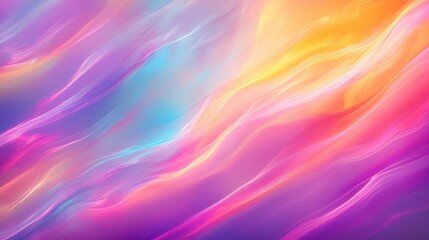 Obraz premium Vibrant Abstract Background with Soft Flowing Lines in a Gradient of Pink, Purple, Orange, and Blue Tones for Creative Design Projects and Visual Aesthetics