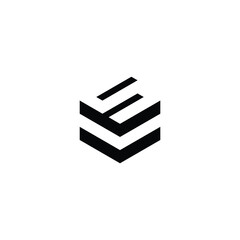 Letter SV hexagon logo design vector