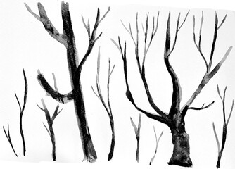 木のシルエット-03