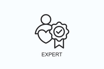 Expert Icon Or Logo Isolated Illustration
