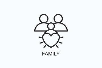 Family Icon Or Logo Isolated Illustration