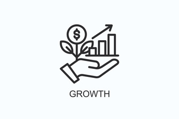 Growth Icon Or Logo Isolated Illustration