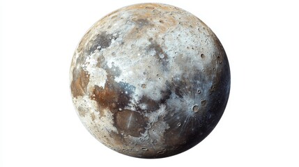 Stunning High-Resolution Image of Distant Celestial Body with Unique Surface Features and Cosmic Textures