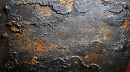 Obraz premium Textured Close-Up of a Rusty Metal Surface with Layers of Corrosion and Patina, Showcasing Natural Wear and Age in an Industrial Aesthetic Appeal