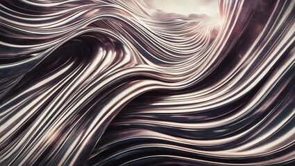 Obraz premium Abstract silver wavy stripes background