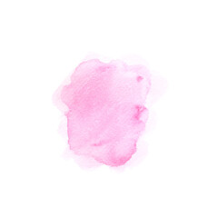 a pink isolated on white. pink watercolor