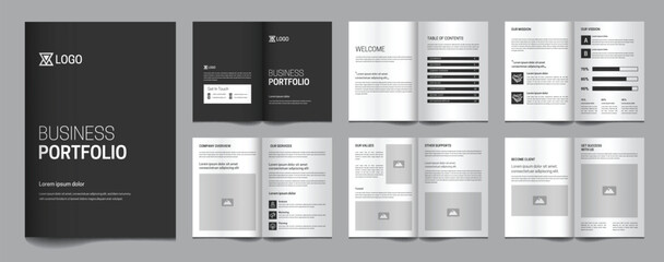 Company brochure template layout design minimal portfolio template  layout design	