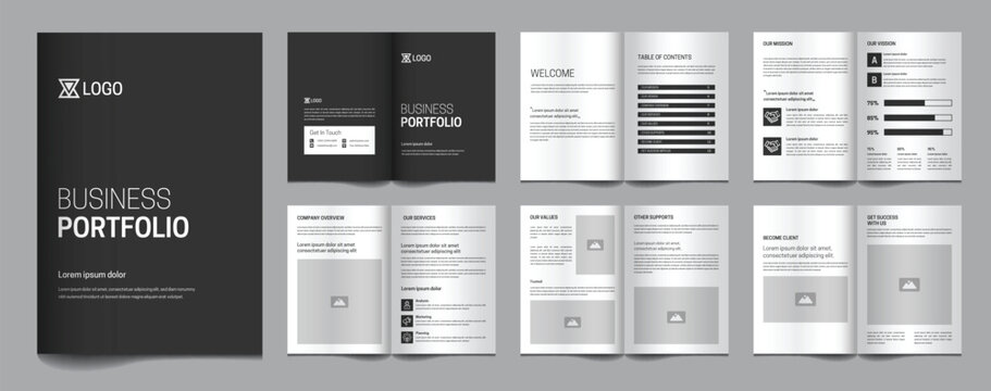 Company brochure template layout design minimal portfolio template  layout design	