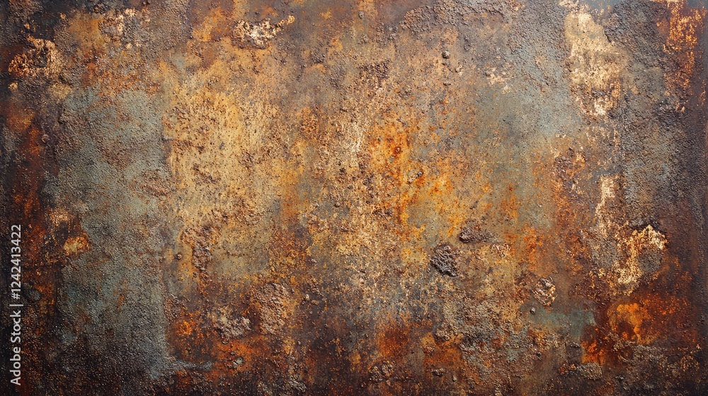 Poster abstract textured background featuring rust, corrosion, and weathered metal surfaces showcasing eart