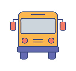 School Bus Front View Icon